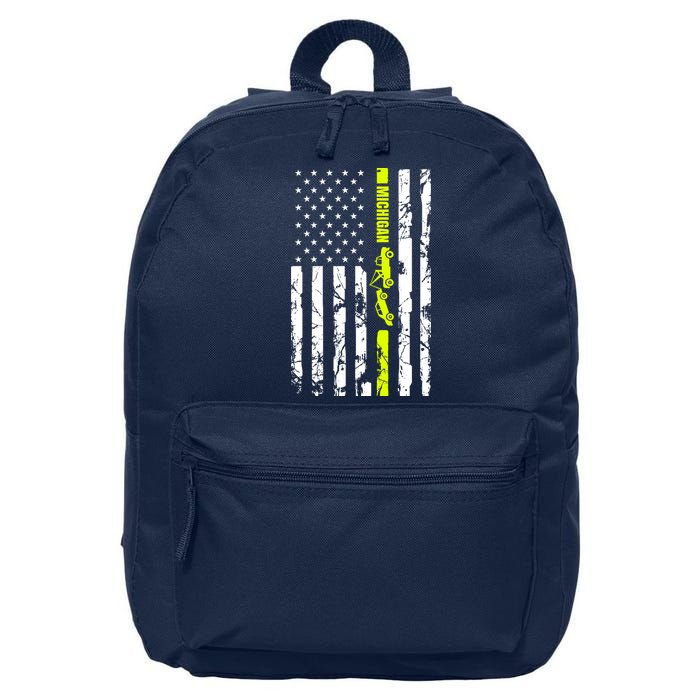 Michigan Tow Truck Driver Flag 16 in Basic Backpack