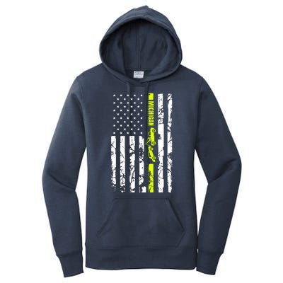 Michigan Tow Truck Driver Flag Women's Pullover Hoodie