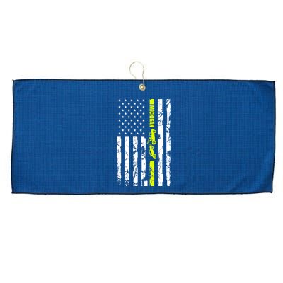 Michigan Tow Truck Driver Flag Large Microfiber Waffle Golf Towel