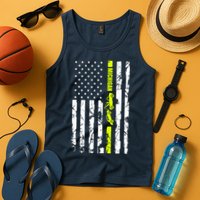 Michigan Tow Truck Driver Flag Tank Top