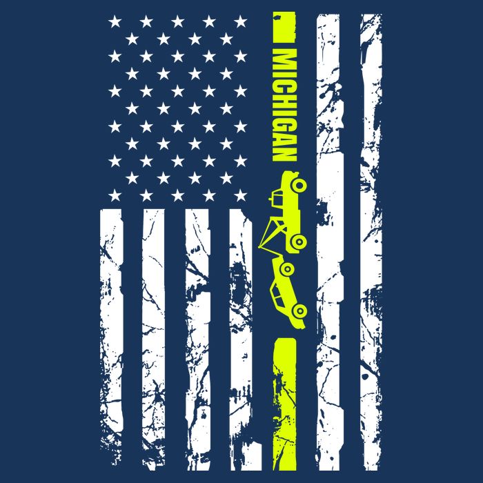 Michigan Tow Truck Driver Flag Tank Top