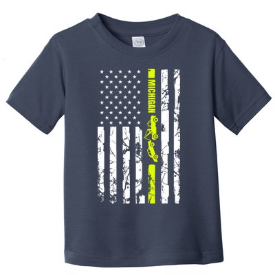 Michigan Tow Truck Driver Flag Toddler T-Shirt
