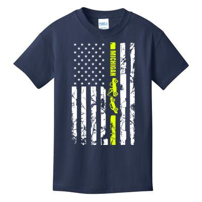 Michigan Tow Truck Driver Flag Kids T-Shirt