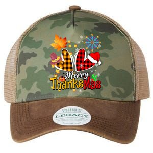 Merry Thanksmas Thanksgiving Christmas Heart Plaid Lover Legacy Tie Dye Trucker Hat