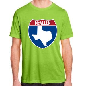 Mcallen Texas Tx Interstate Highway Vacation Souvenir Great Gift Adult ChromaSoft Performance T-Shirt