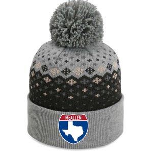 Mcallen Texas Tx Interstate Highway Vacation Souvenir Great Gift The Baniff Cuffed Pom Beanie