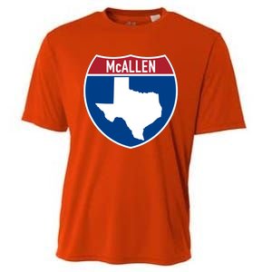 Mcallen Texas Tx Interstate Highway Vacation Souvenir Great Gift Cooling Performance Crew T-Shirt