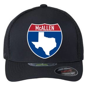 Mcallen Texas Tx Interstate Highway Vacation Souvenir Great Gift Flexfit Unipanel Trucker Cap