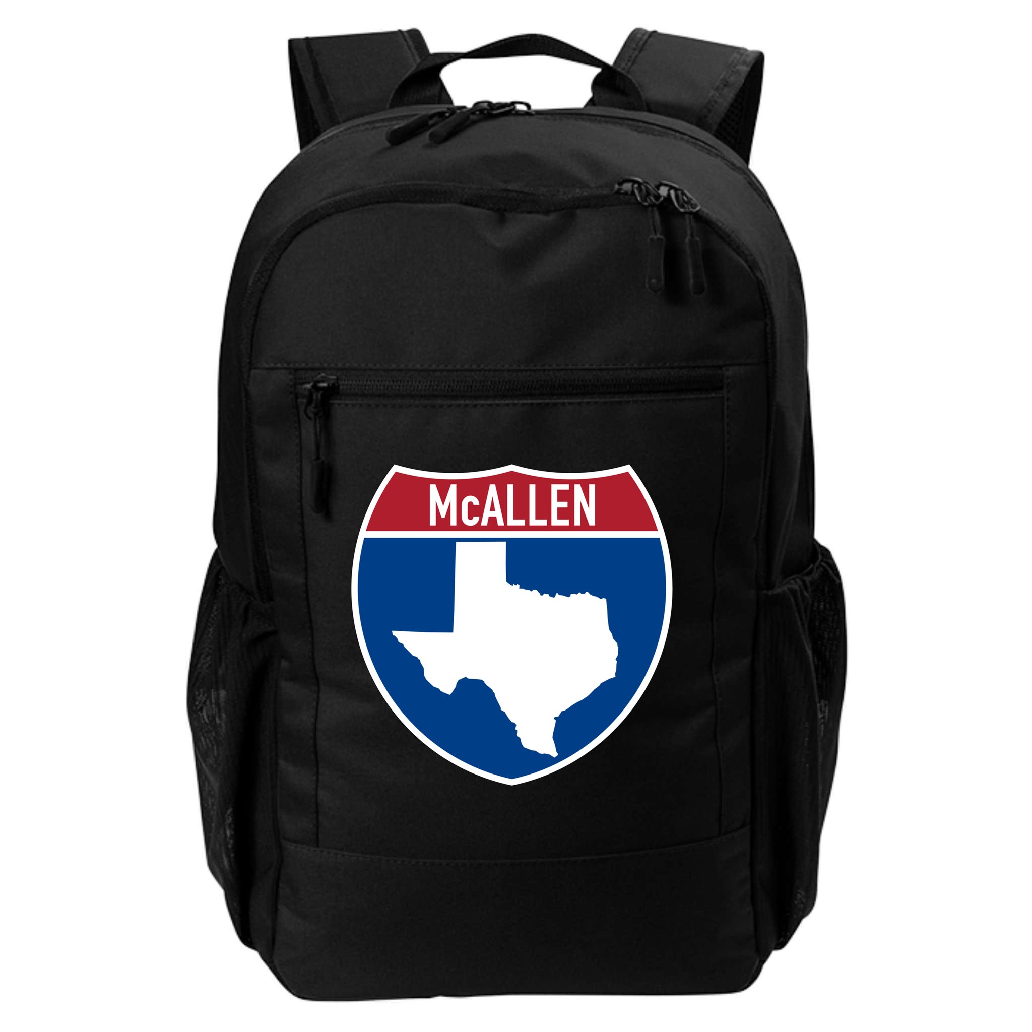 Mcallen Texas Tx Interstate Highway Vacation Souvenir Great Gift Backpack