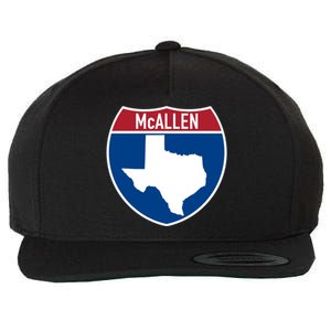 Mcallen Texas Tx Interstate Highway Vacation Souvenir Great Gift Wool Snapback Cap