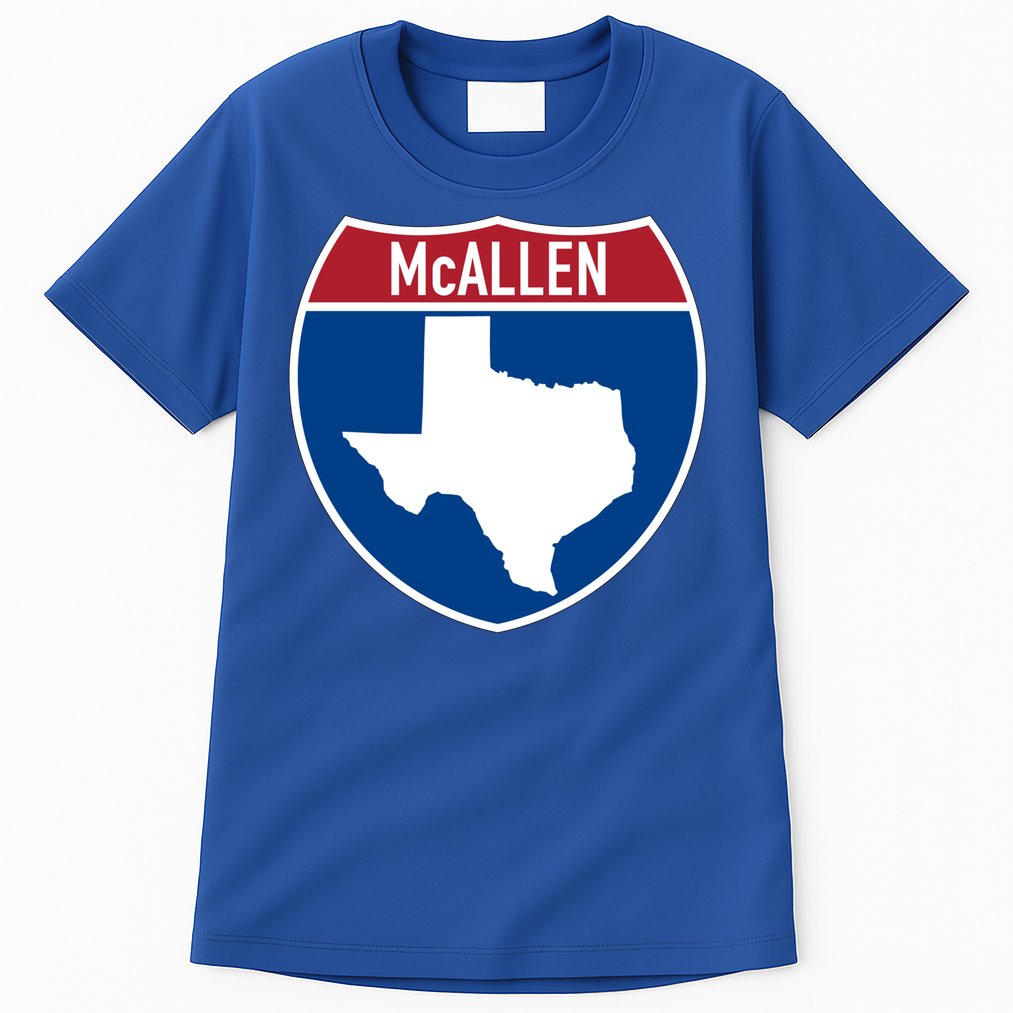 Mcallen Texas Tx Interstate Highway Vacation Souvenir Great Gift Tall T-Shirt