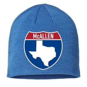 Mcallen Texas Tx Interstate Highway Vacation Souvenir Great Gift Sustainable Beanie