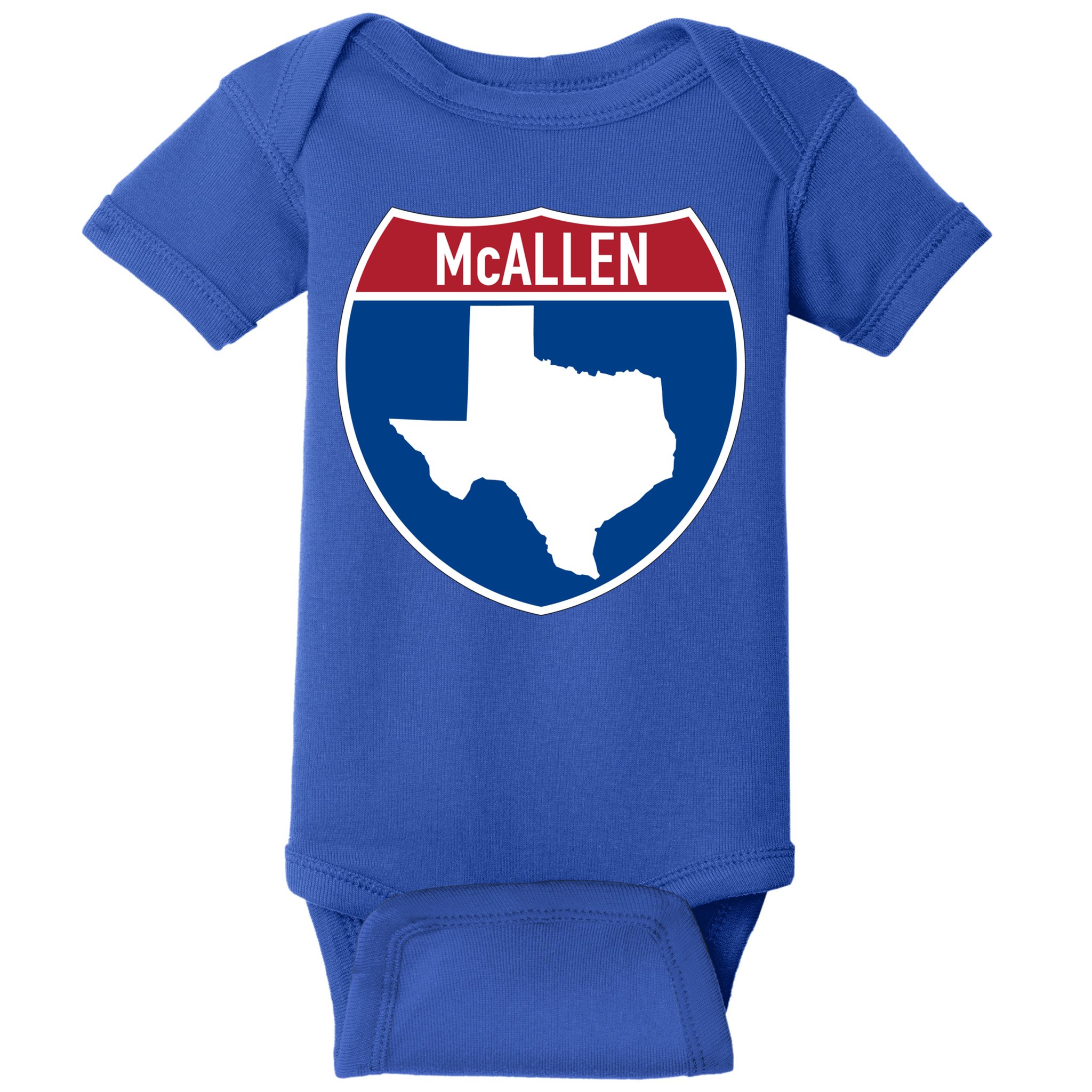Mcallen Texas Tx Interstate Highway Vacation Souvenir Great Gift Baby Bodysuit