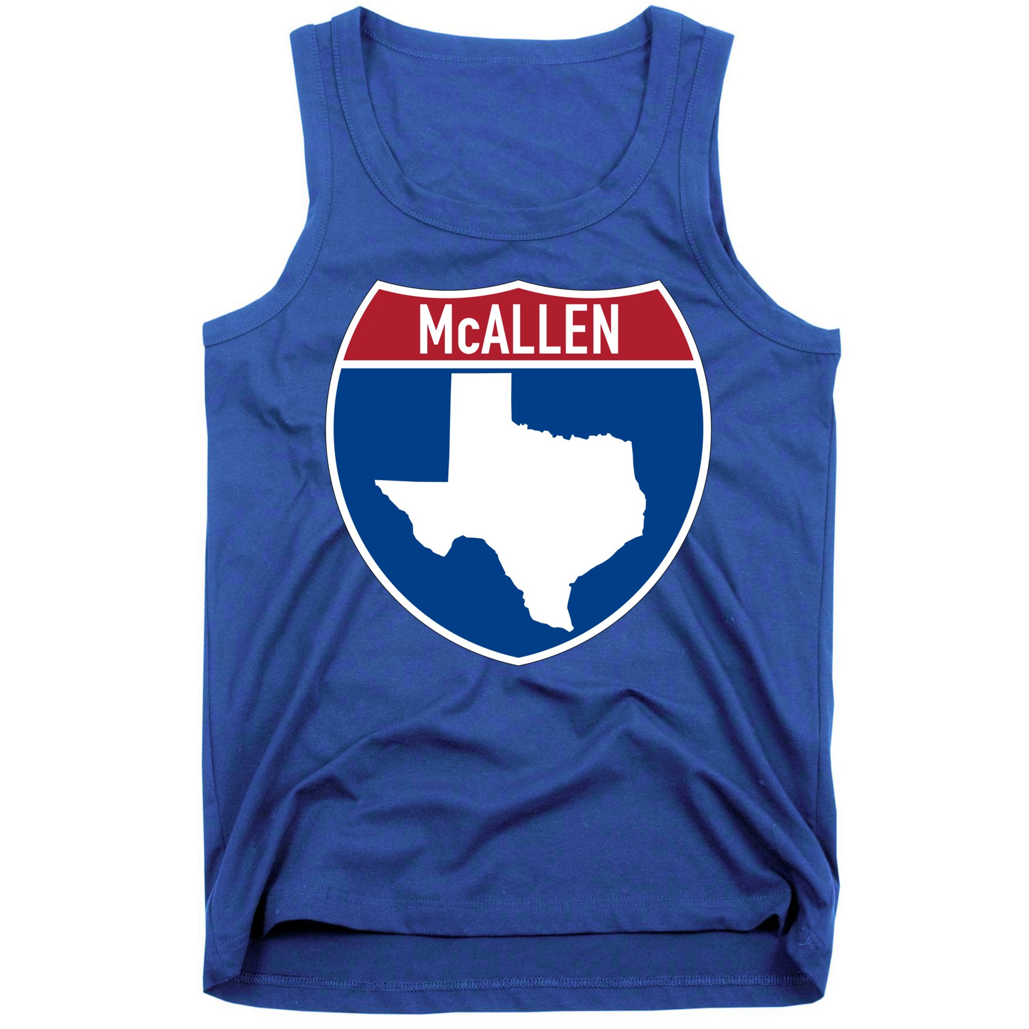 Mcallen Texas Tx Interstate Highway Vacation Souvenir Great Gift Tank Top