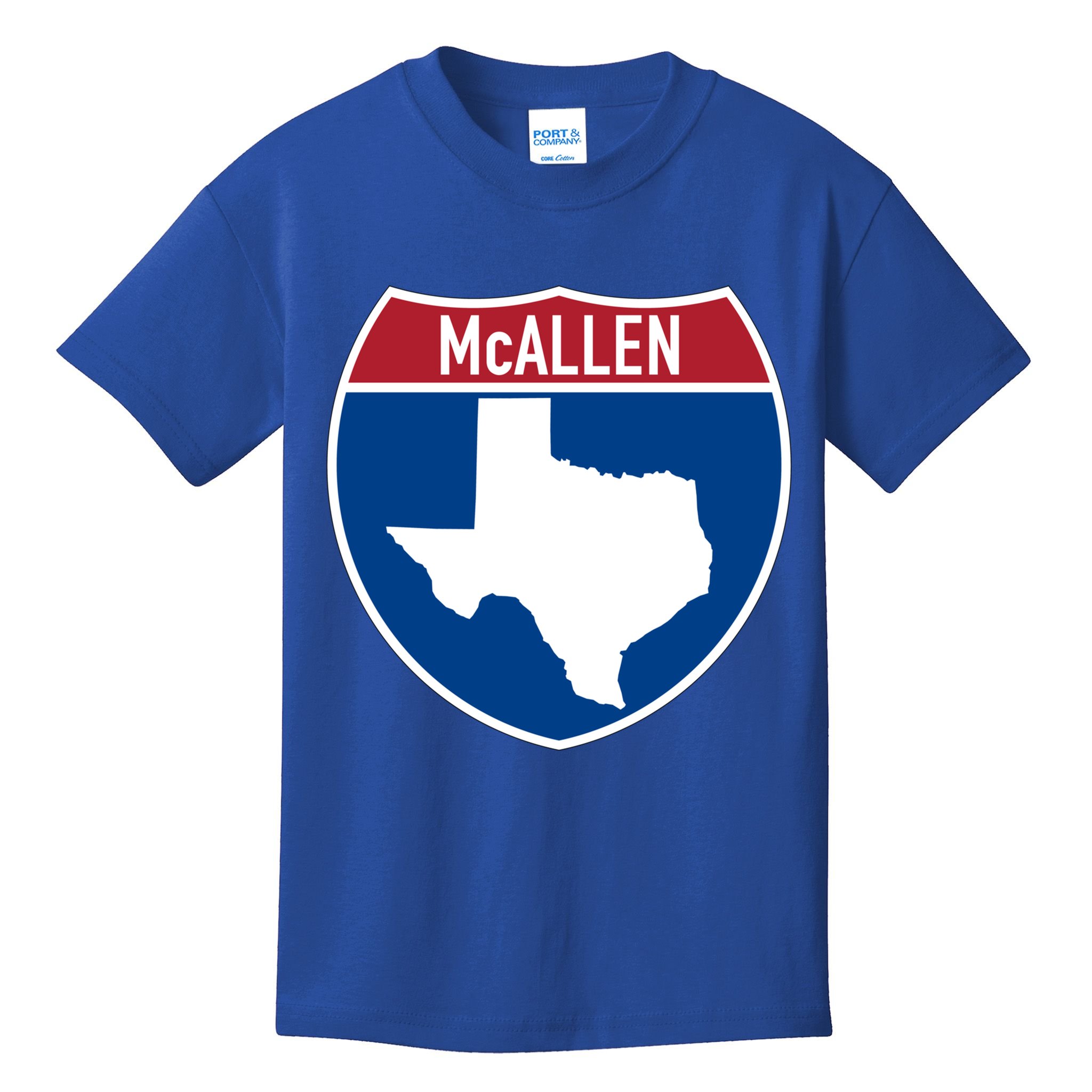 Mcallen Texas Tx Interstate Highway Vacation Souvenir Great Gift Kids T-Shirt