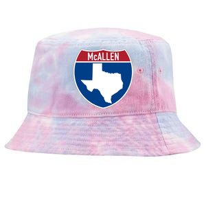 Mcallen Texas Tx Interstate Highway Vacation Souvenir Great Gift Tie-Dyed Bucket Hat