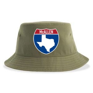 Mcallen Texas Tx Interstate Highway Vacation Souvenir Great Gift Sustainable Bucket Hat