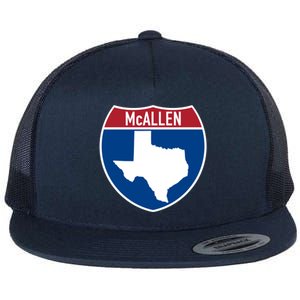 Mcallen Texas Tx Interstate Highway Vacation Souvenir Great Gift Flat Bill Trucker Hat