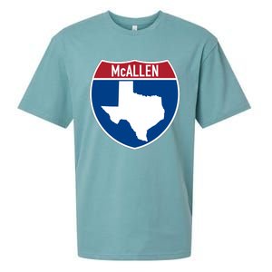 Mcallen Texas Tx Interstate Highway Vacation Souvenir Great Gift Sueded Cloud Jersey T-Shirt