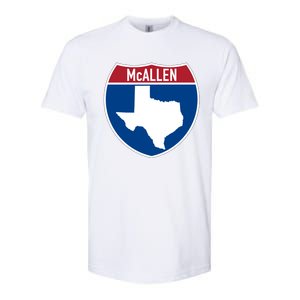 Mcallen Texas Tx Interstate Highway Vacation Souvenir Great Gift Softstyle CVC T-Shirt