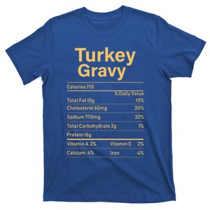 Matching Thanksgiving Turkey Gravy Nutrition Food Facts Gift T-Shirt