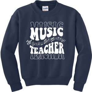 Music Teacher Teacher Life Love Music With Teacher Gifts Kids Sweatshirt