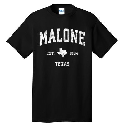 Malone Texas Tx Vintage Athletic Tall T-Shirt