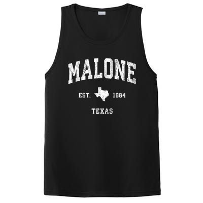 Malone Texas Tx Vintage Athletic PosiCharge Competitor Tank