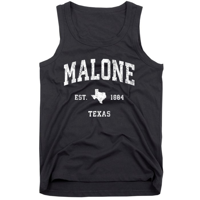 Malone Texas Tx Vintage Athletic Tank Top