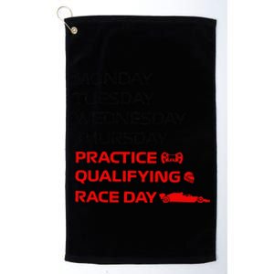 Monday Tuesday Thursday Practice Qualifying Race Day Platinum Collection Golf Towel