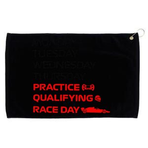 Monday Tuesday Thursday Practice Qualifying Race Day Grommeted Golf Towel