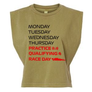 Monday Tuesday Thursday Practice Qualifying Race Day Garment-Dyed Women's Muscle Tee