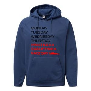 Monday Tuesday Thursday Practice Qualifying Race Day Performance Fleece Hoodie