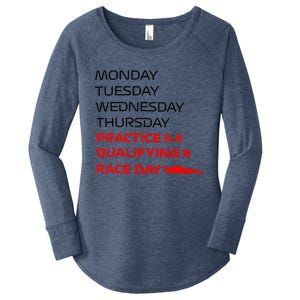 Monday Tuesday Thursday Practice Qualifying Race Day Women's Perfect Tri Tunic Long Sleeve Shirt