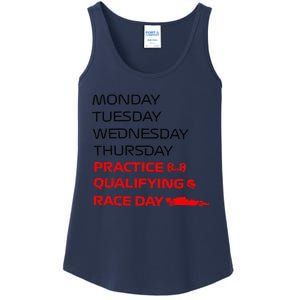 Monday Tuesday Thursday Practice Qualifying Race Day Ladies Essential Tank