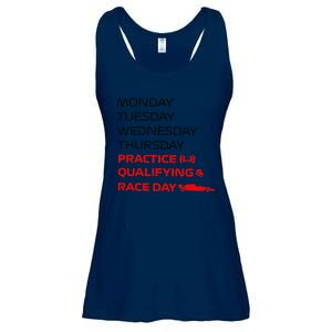 Monday Tuesday Thursday Practice Qualifying Race Day Ladies Essential Flowy Tank