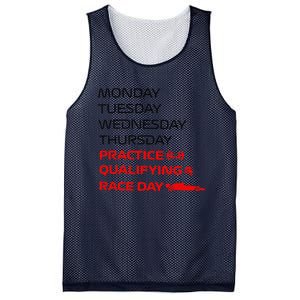 Monday Tuesday Thursday Practice Qualifying Race Day Mesh Reversible Basketball Jersey Tank