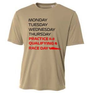 Monday Tuesday Thursday Practice Qualifying Race Day Cooling Performance Crew T-Shirt