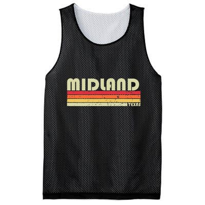 Midland Tx Texas Funny City Home Roots Gift Retro 70s 80s Mesh Reversible Basketball Jersey Tank