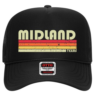 Midland Tx Texas Funny City Home Roots Gift Retro 70s 80s Trucker Hat