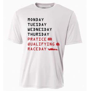 Monday Tuesday Thursday Practice Qualifying Race Day Cooling Performance Crew T-Shirt