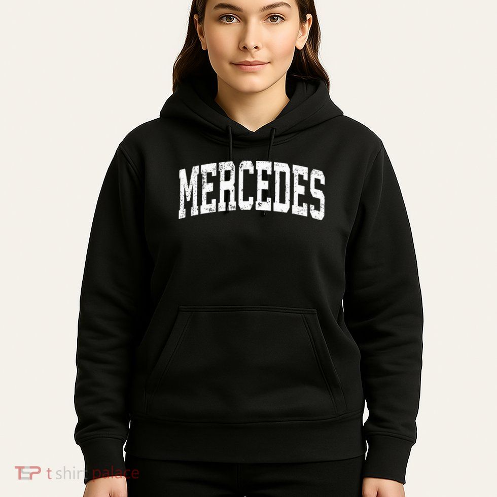 Mercedes Texas Tx Vintage Athletic Sports Design Hoodie