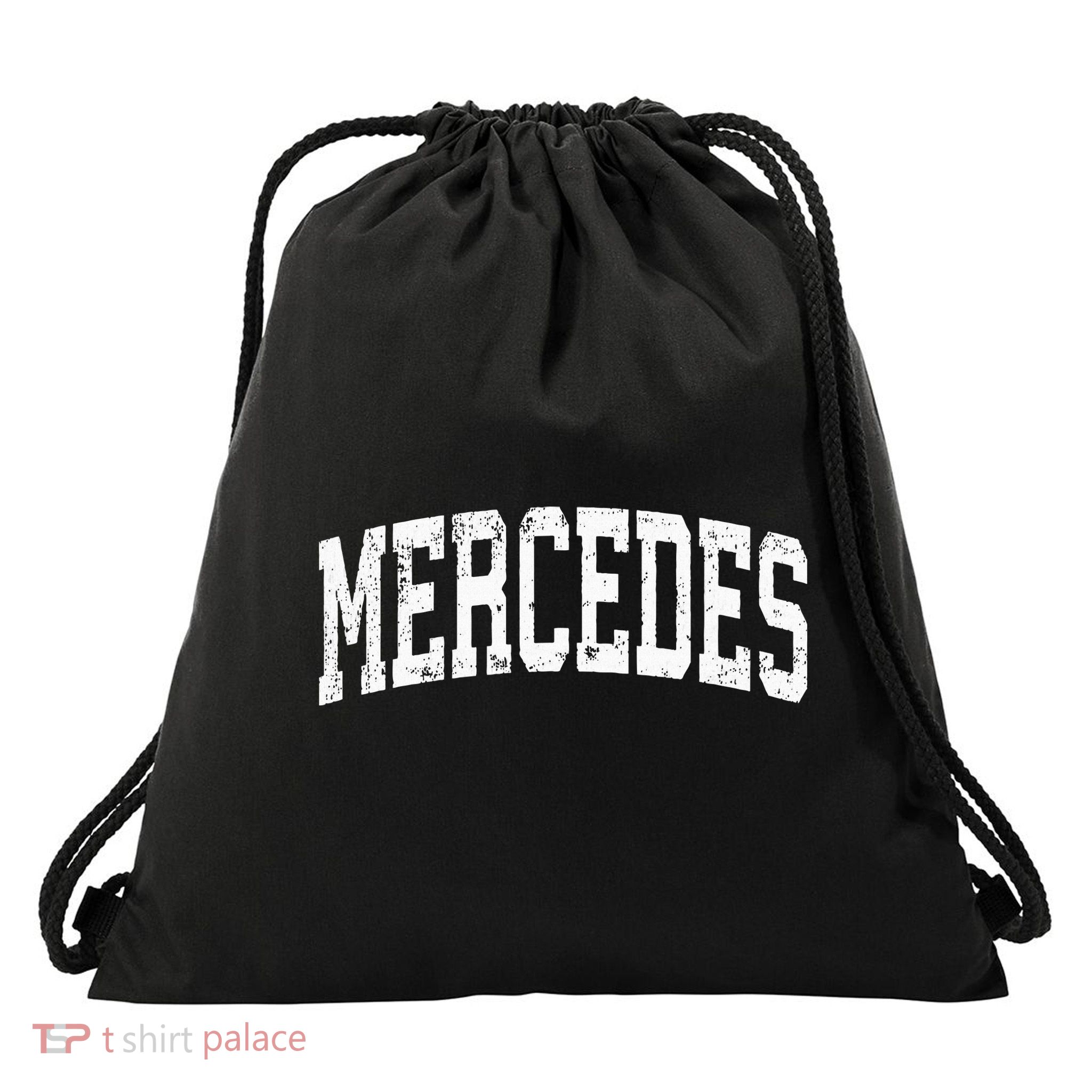 Mercedes Texas Tx Vintage Athletic Sports Design Drawstring Bag