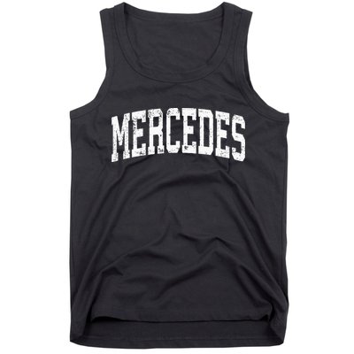 Mercedes Texas Tx Vintage Athletic Sports Design Tank Top
