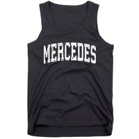 Mercedes Texas Tx Vintage Athletic Sports Design Tank Top