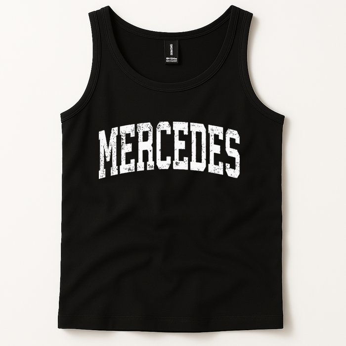Mercedes Texas Tx Vintage Athletic Sports Design Tank Top