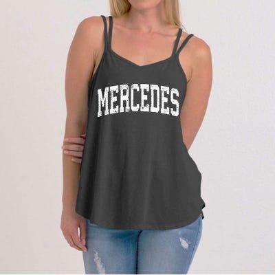 Mercedes Texas Tx Vintage Athletic Sports Design Women's Strappy Tank