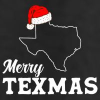 Merry Texmas Texas State Christmas Light Outline Santa Hat 7 Panel Mesh Trucker Snapback Hat