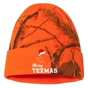 Merry Texmas Texas State Christmas Light Outline Santa Hat Kati Licensed 12" Camo Beanie