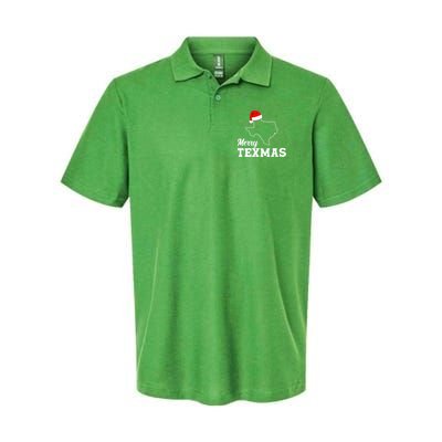 Merry Texmas Texas State Christmas Light Outline Santa Hat Polo